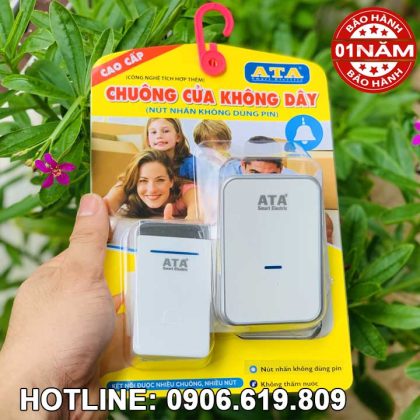 Chuông cửa không dây không dùng pin cao cấp ATA AT-915