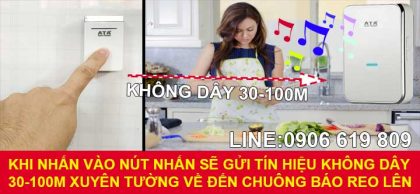 Chuông cửa không dây không dùng pin cao cấp ATA AT-915