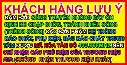 Hệ thống thiết bị báo cháy không dây ATA gia đình, cửa hàng, karaoke, khách sạn