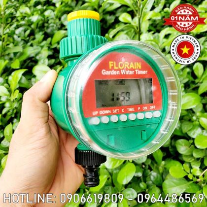 Van nước hẹn giờ tự động dùng pin Flora FL-01P