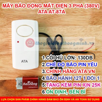 Máy báo động mất điện 3 pha 380VAC ATA AT-87A