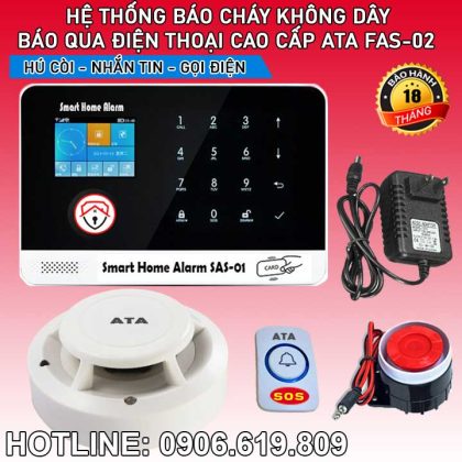 Thiết bị báo cháy gia đình không dây thông minh gọi điện thoại FAS02