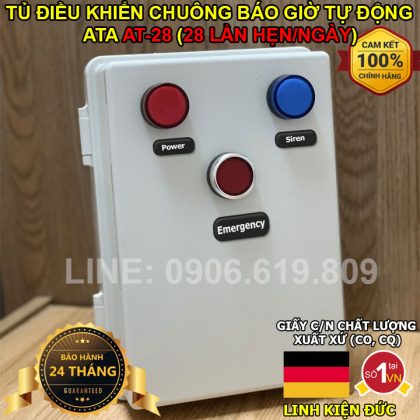 Chuông hẹn giờ tự động reng reng nhà xưởng trường học cao cấp Đức AT-28