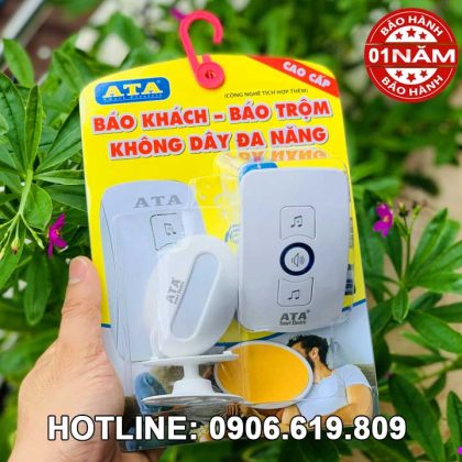 Chuông chống trộm hồng ngoại kiêm báo khách không dây ATA