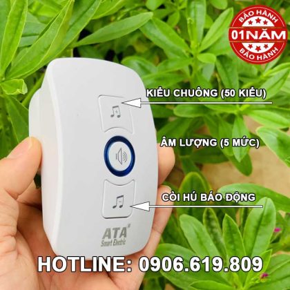 Chuông chống trộm hồng ngoại kiêm báo khách không dây ATA