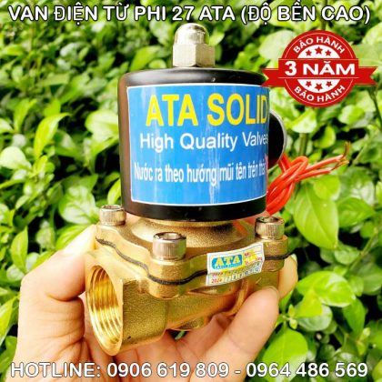 Van khóa nước điện từ phi 27 ATA 24vdc 220v